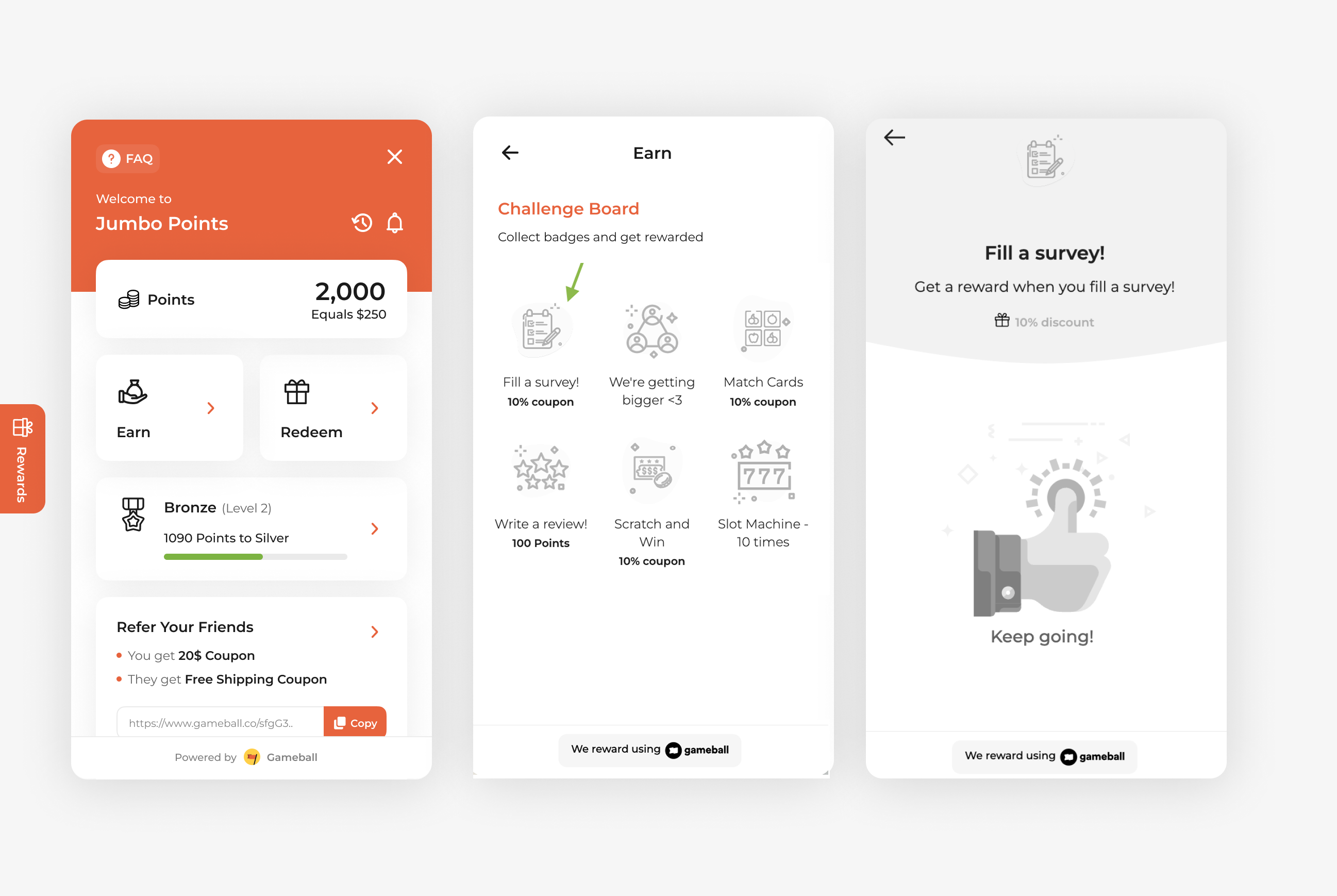 Fill a survey widget