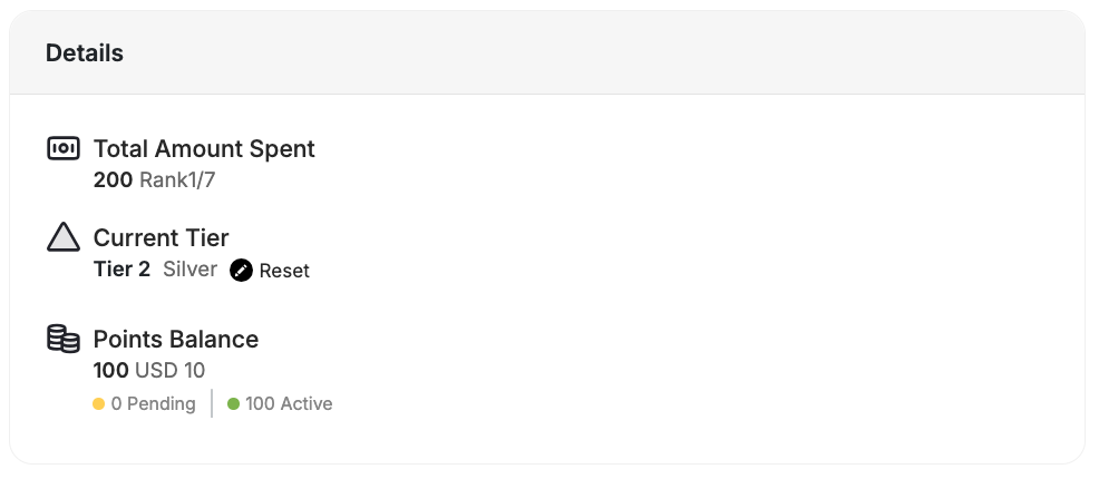Customer Widget - Manual Tier