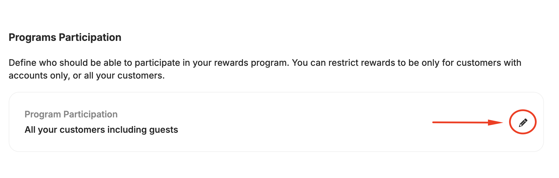 Edit Programs Participation