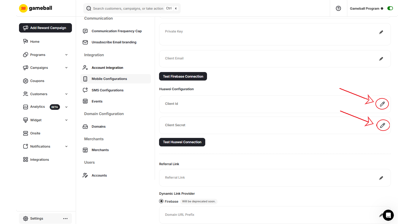 Edit Huawei Configuration