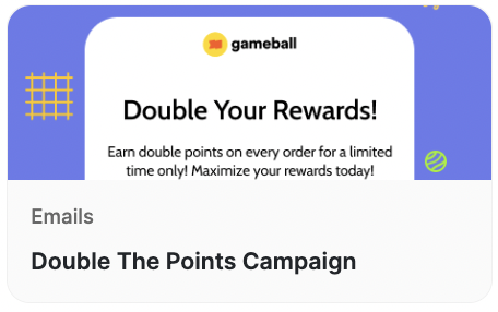 Double the points email template