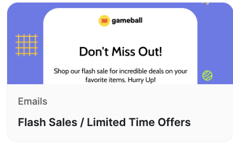 Flash sales email template