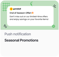 End-of-season offer push notification template