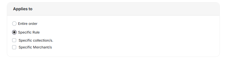 Coupon application logic