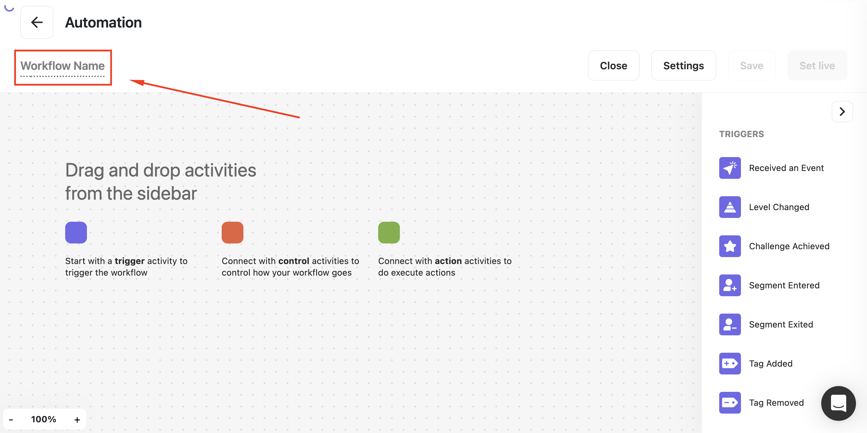 Naming your automation workflow