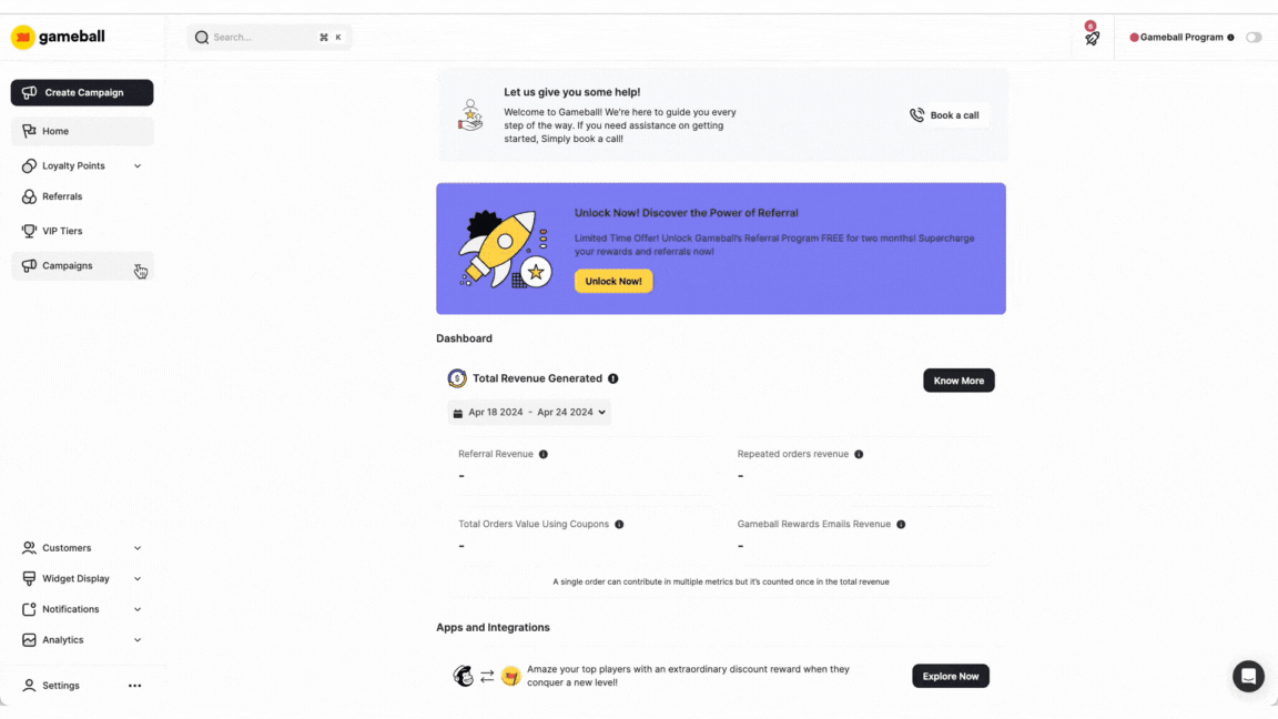 Creating a new email communication campaign
