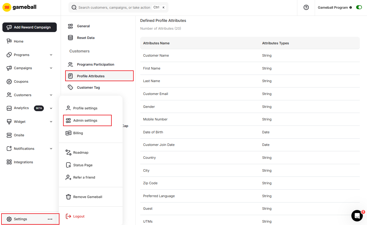 How Do I Manage My Gameball Customer Attributes? - Gameball Docs