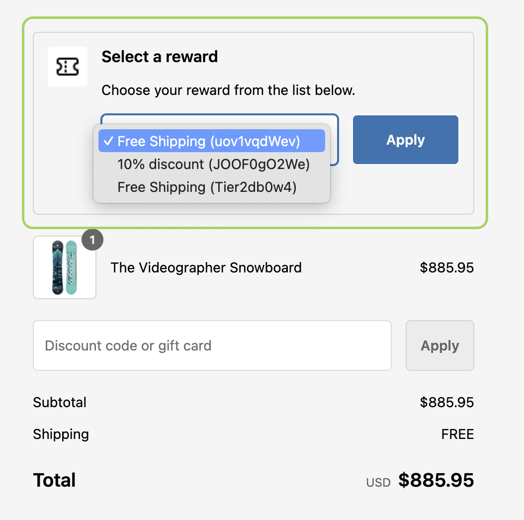 Logged-in customer coupons view