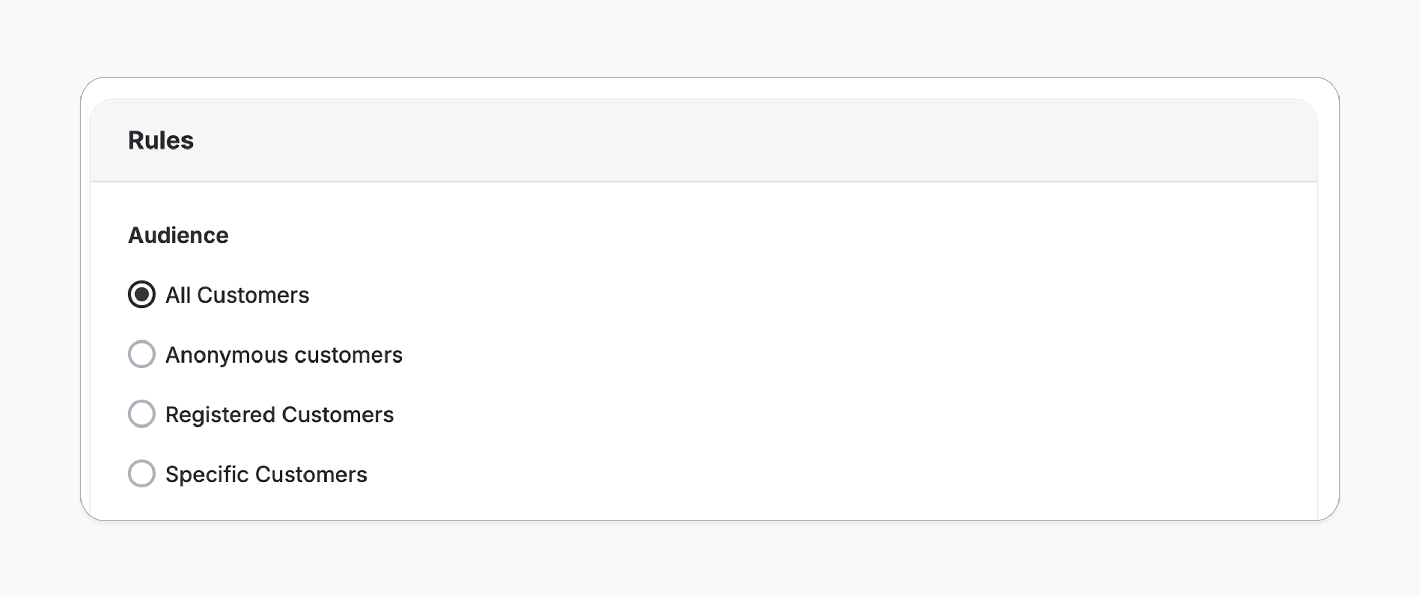 Audience targeting options