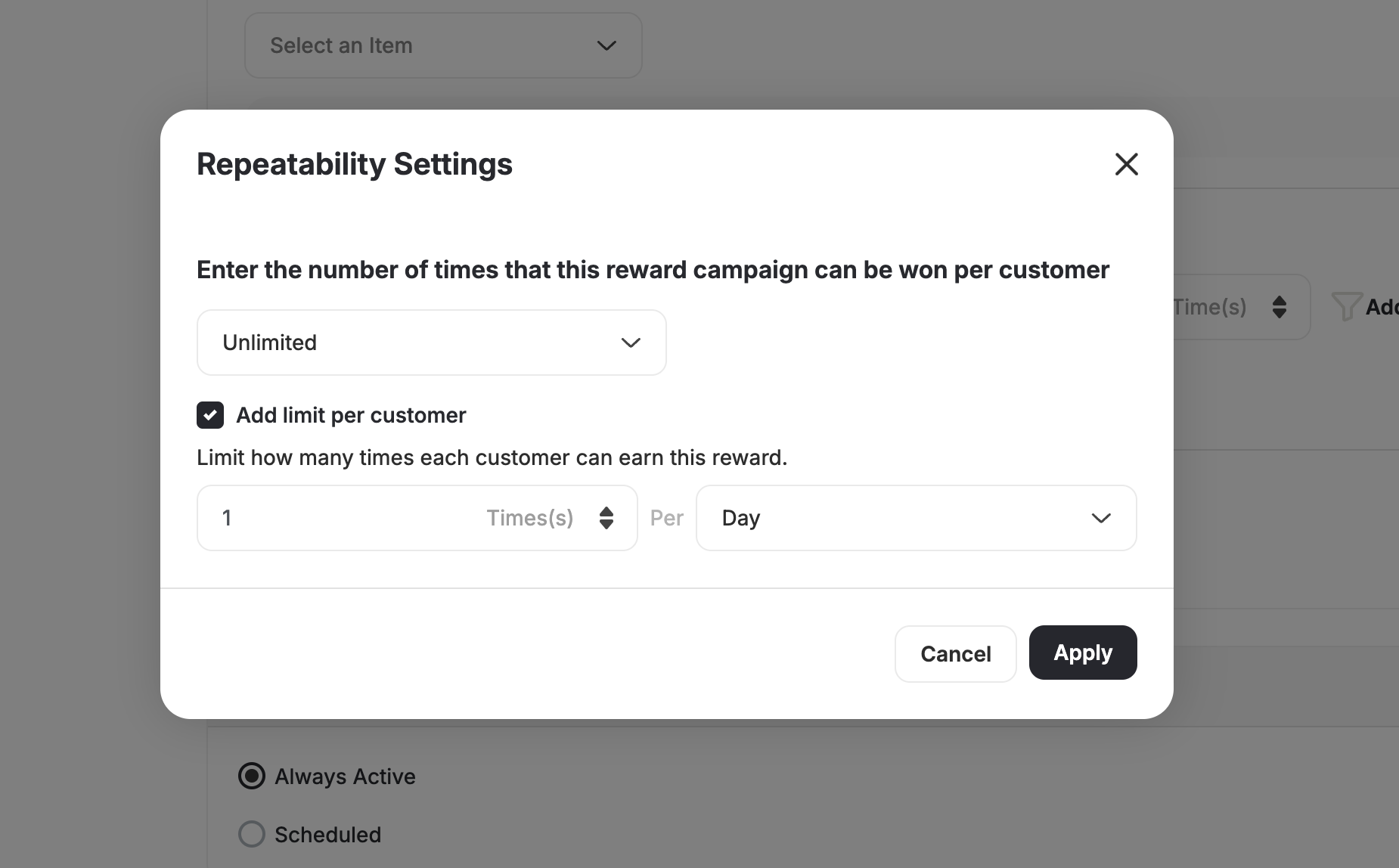Unlimited with time-based limit