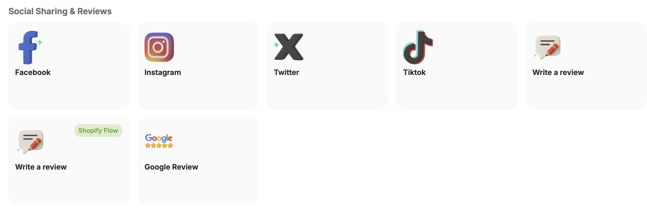 Social sharing templates