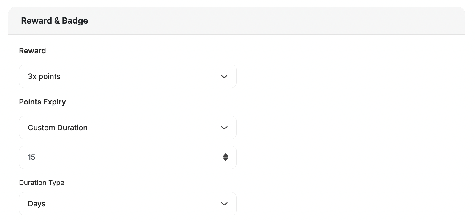 Custom expiry settings