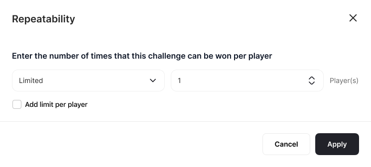 Limited repeatability