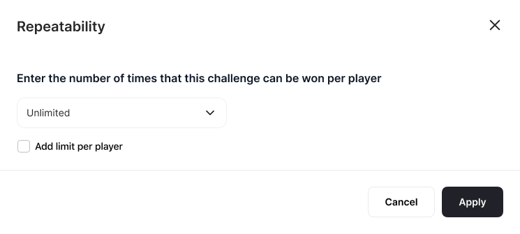 Unlimited repeatability