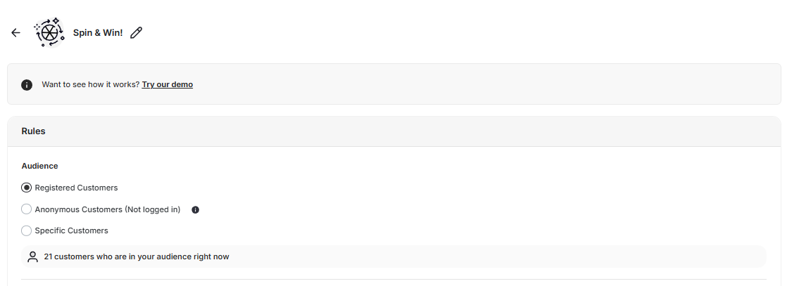Anonymous customer gameplay on Salla