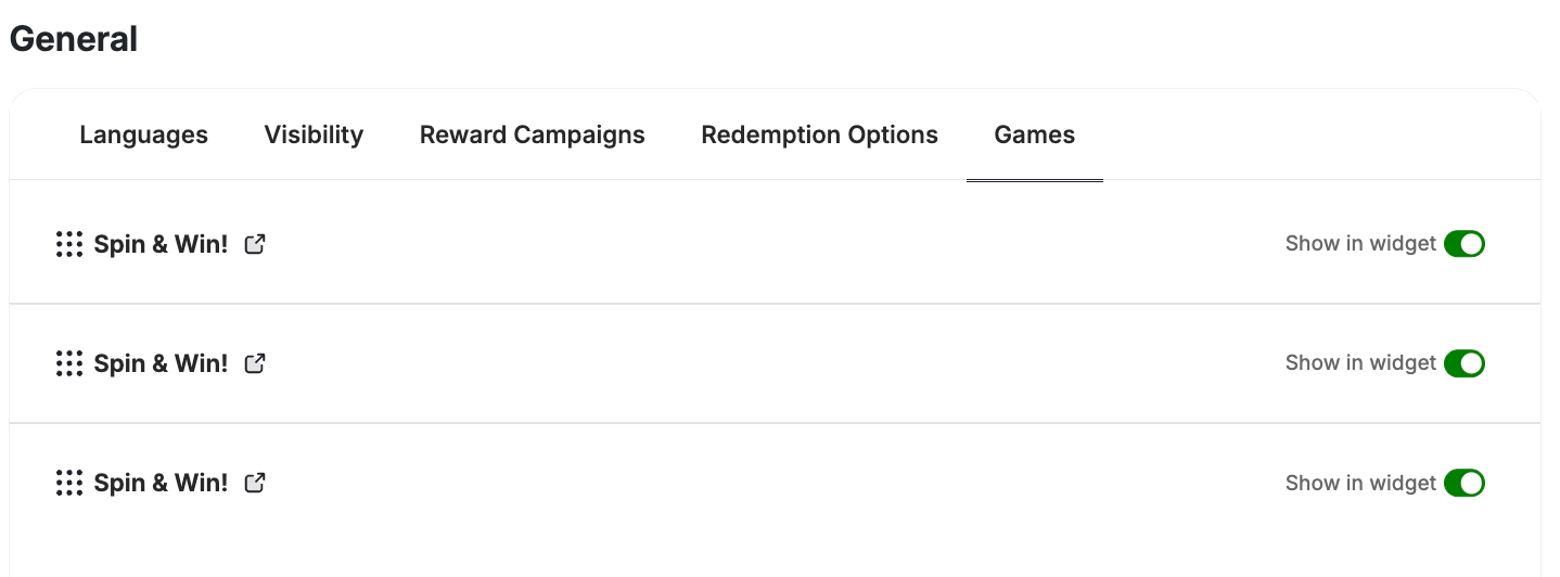 Show in widget toggle for individual game campaigns