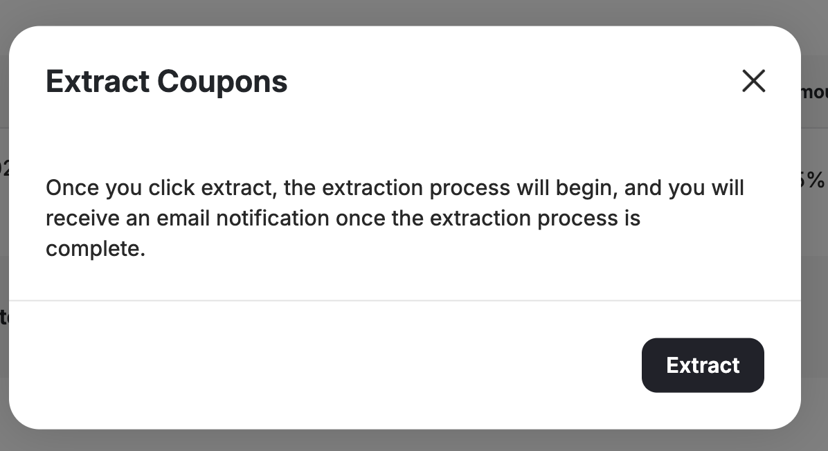 Extract confirmation