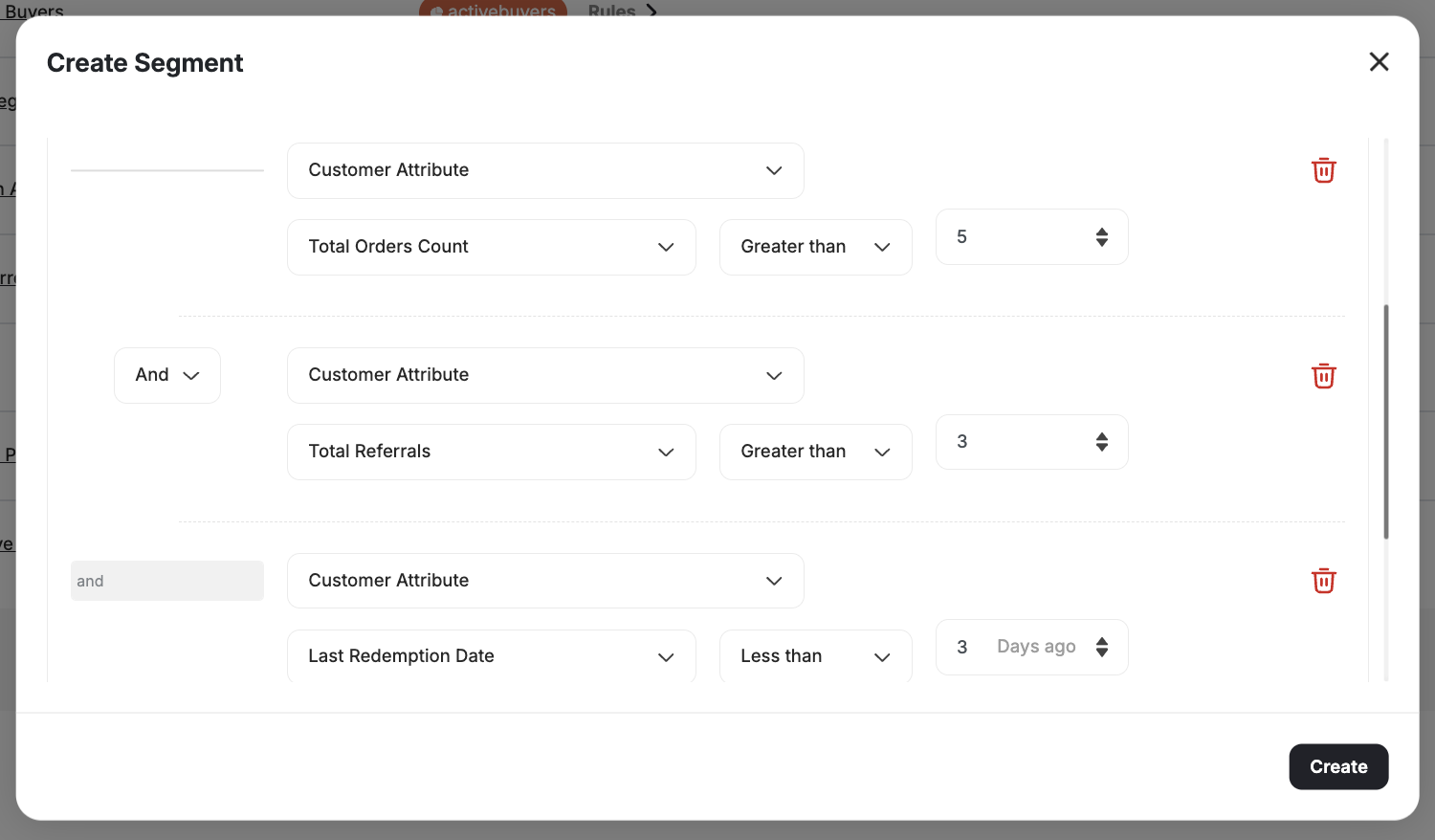 Alternative champions segment