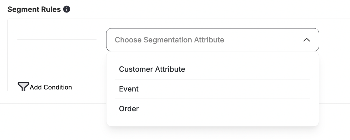 Customer attribute selection