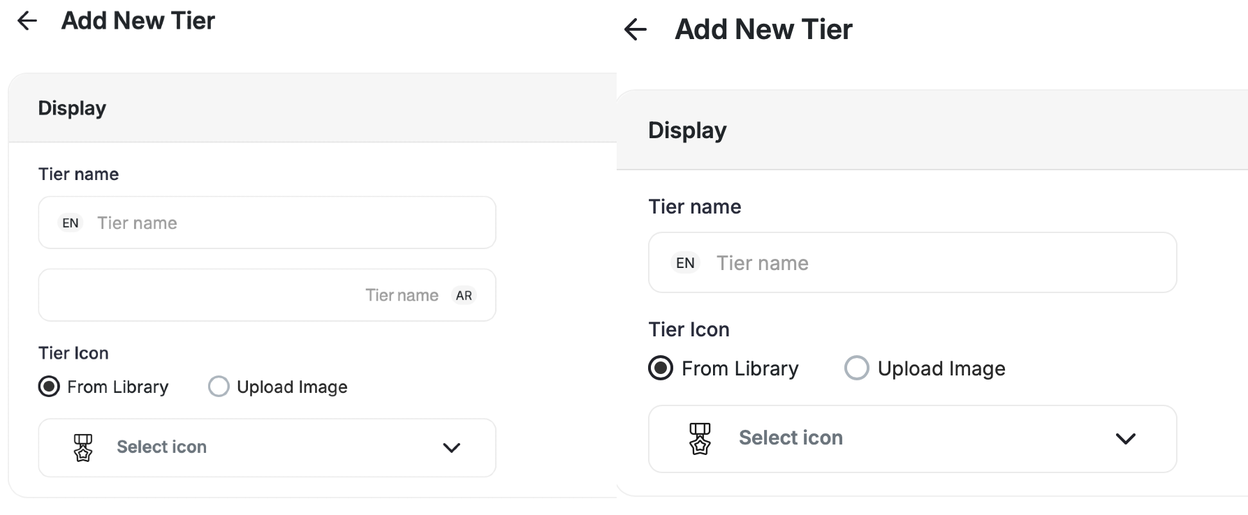 Language fields comparison with multiple languages