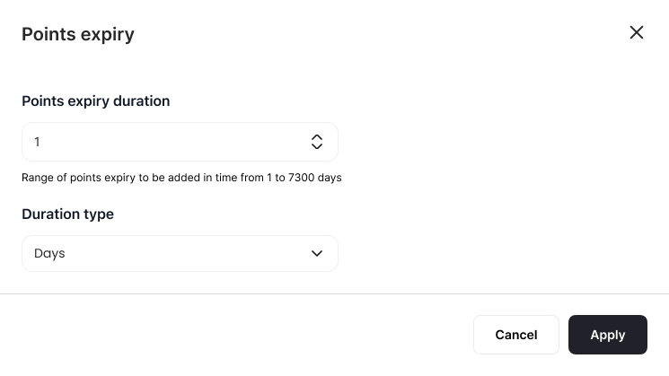 Points Expiry Settings