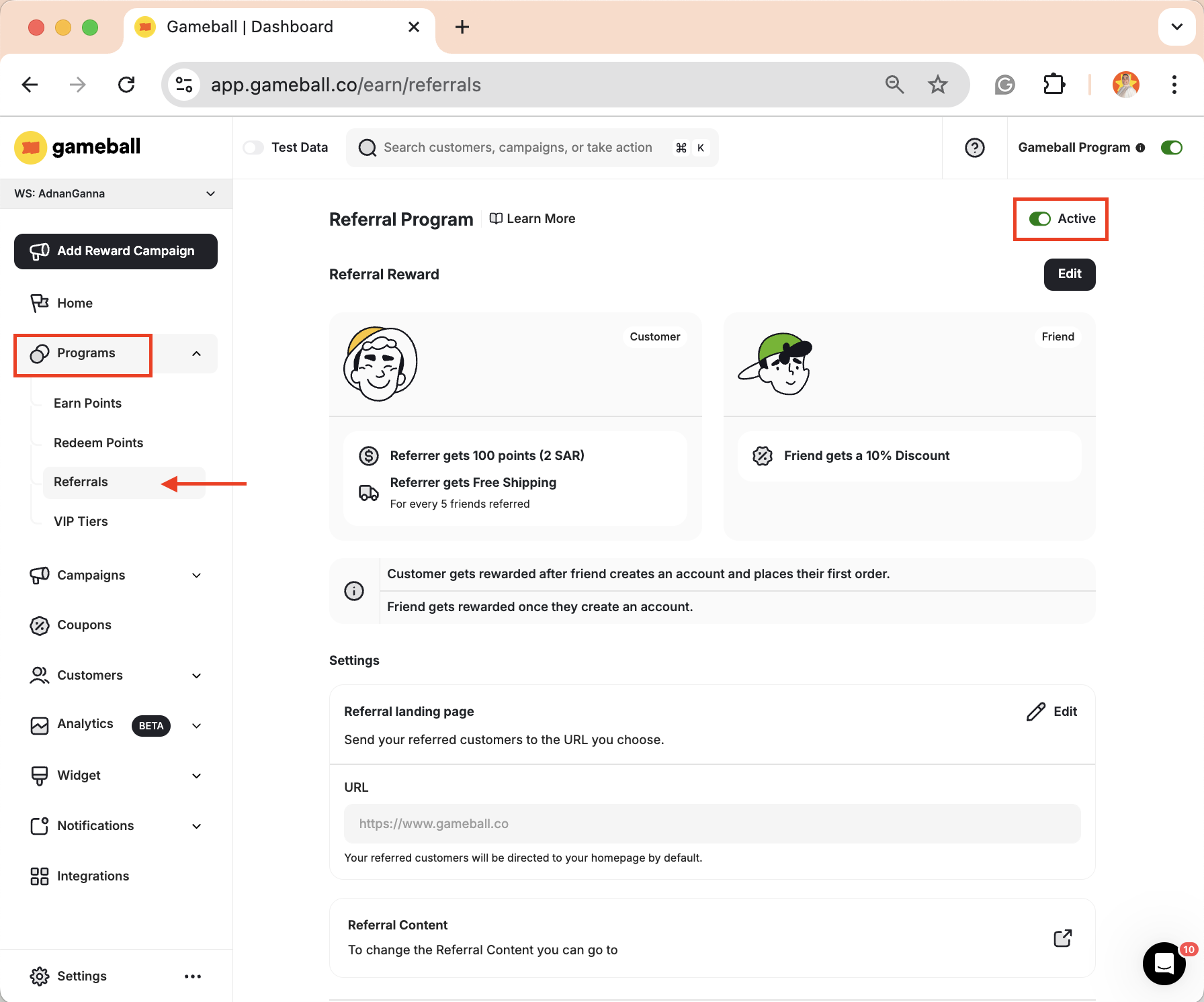 Activate Referral Program