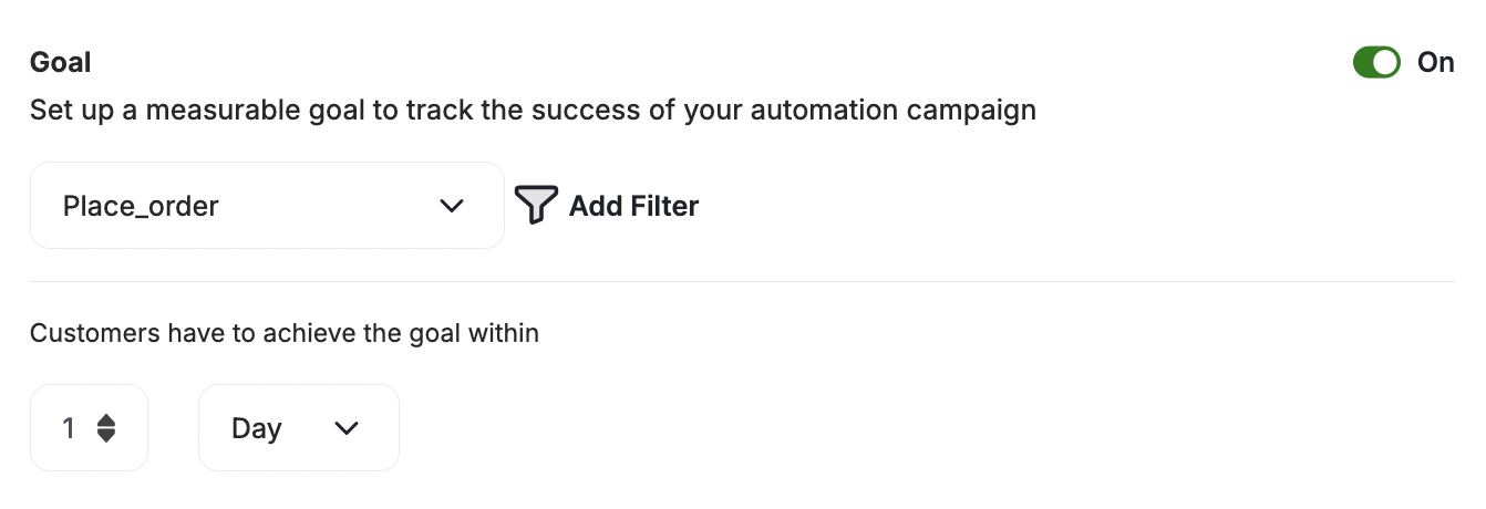 Automation goal setup