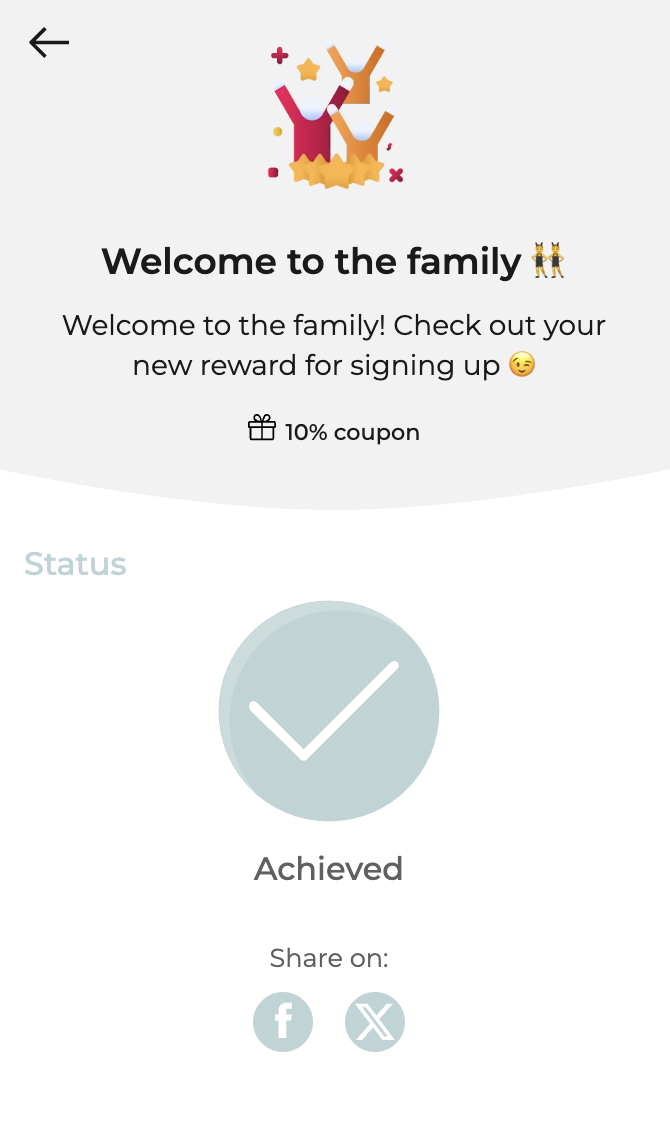 Coupon reward from campaign Coupon reward from campaign