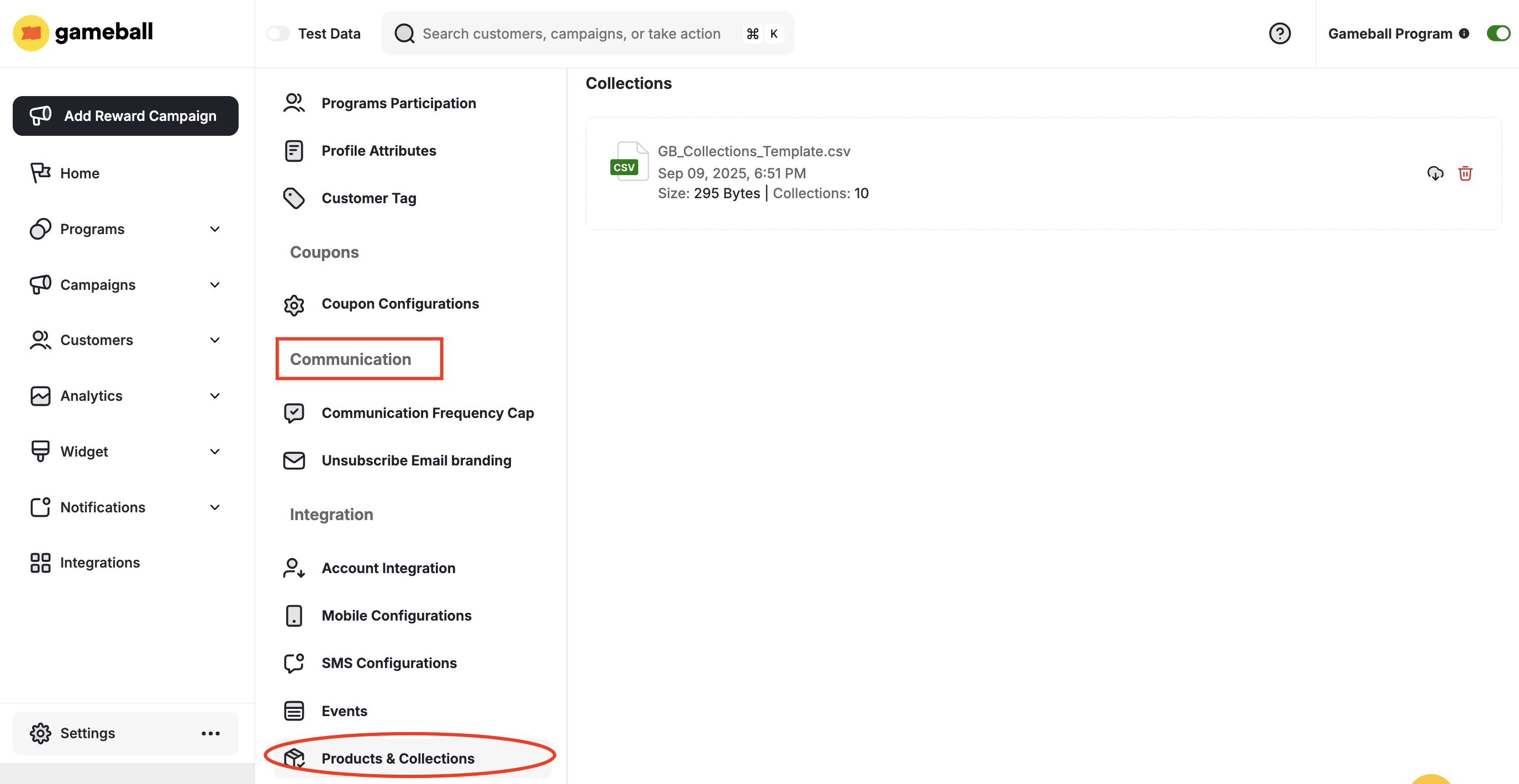 Products and Collections Page