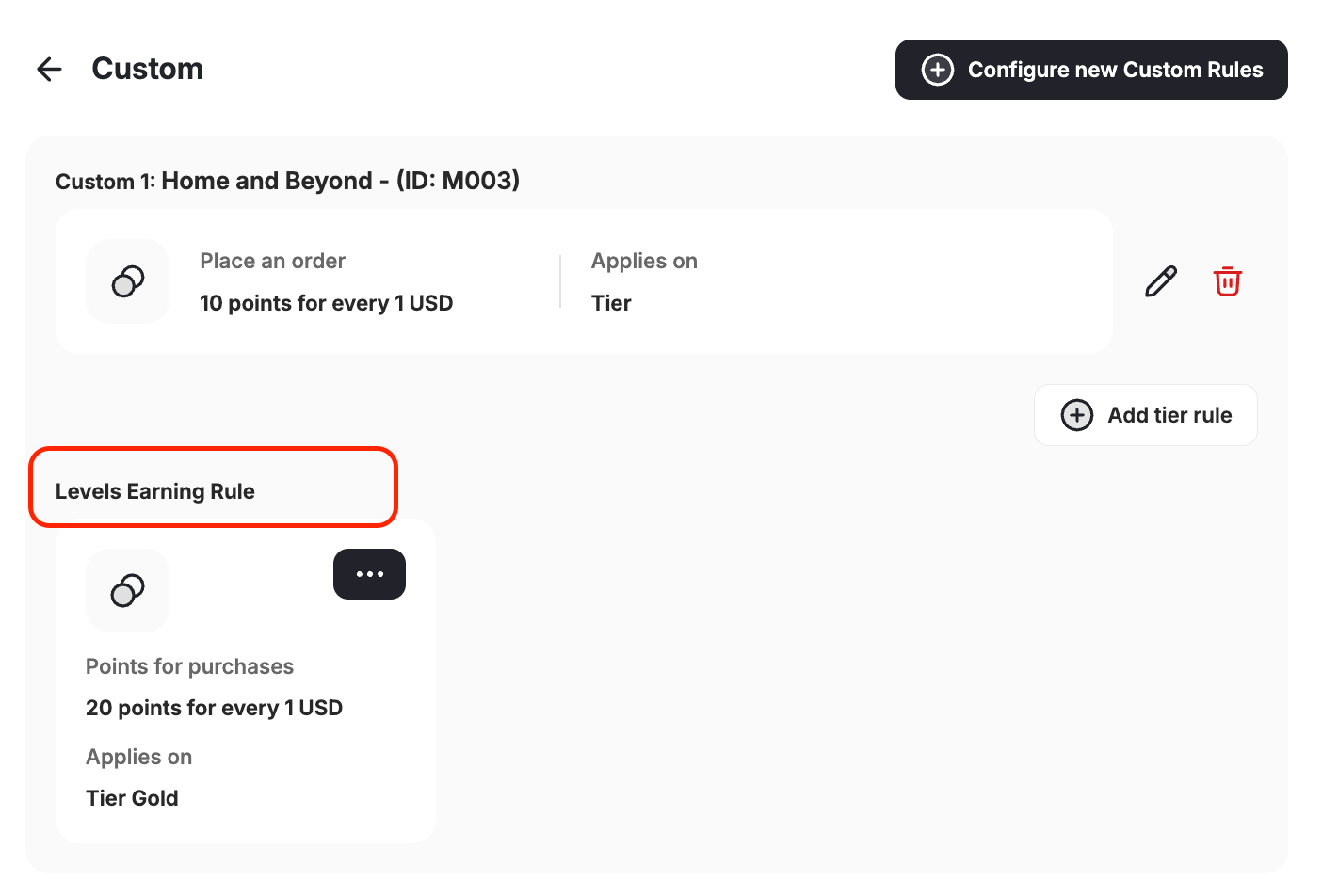 Order-level attributes in the custom rule builder