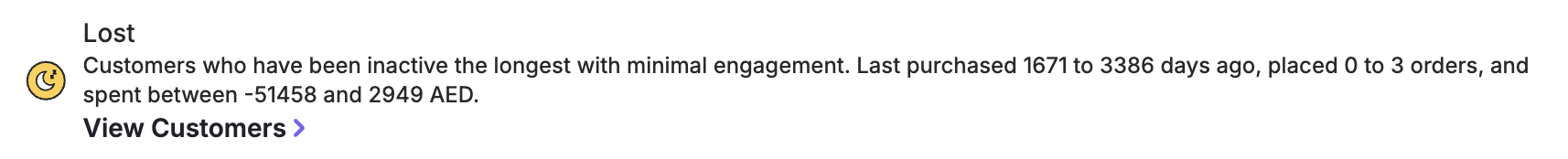 RFM score breakdown per customer