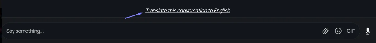 Chat auto-translation feature in order chat