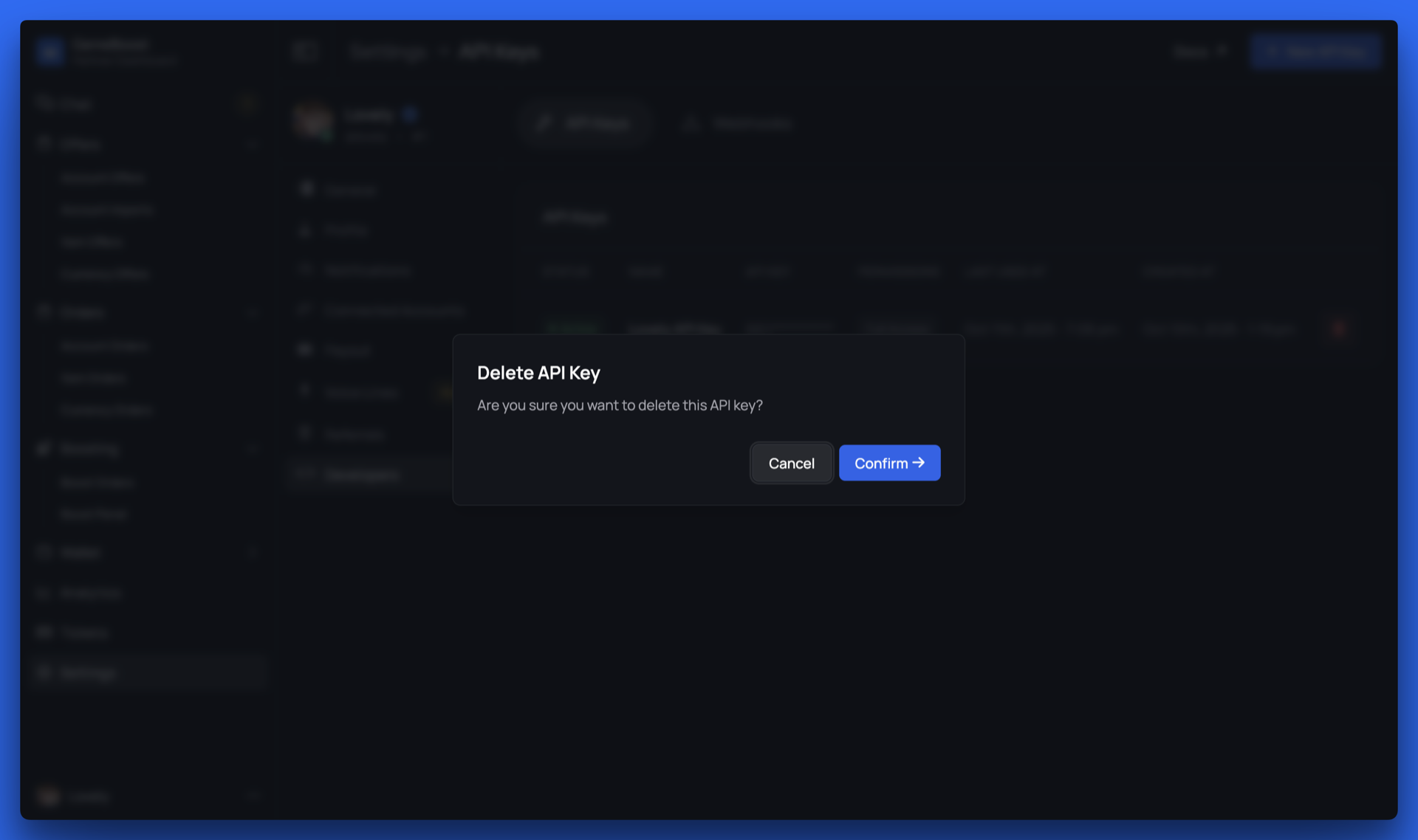 Delete API Key