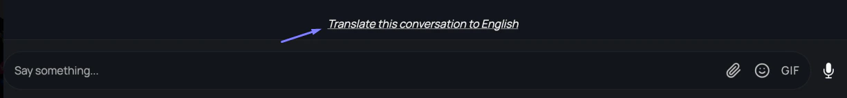 Chat auto-translation feature in order chat