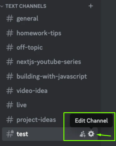 Discord channel settings