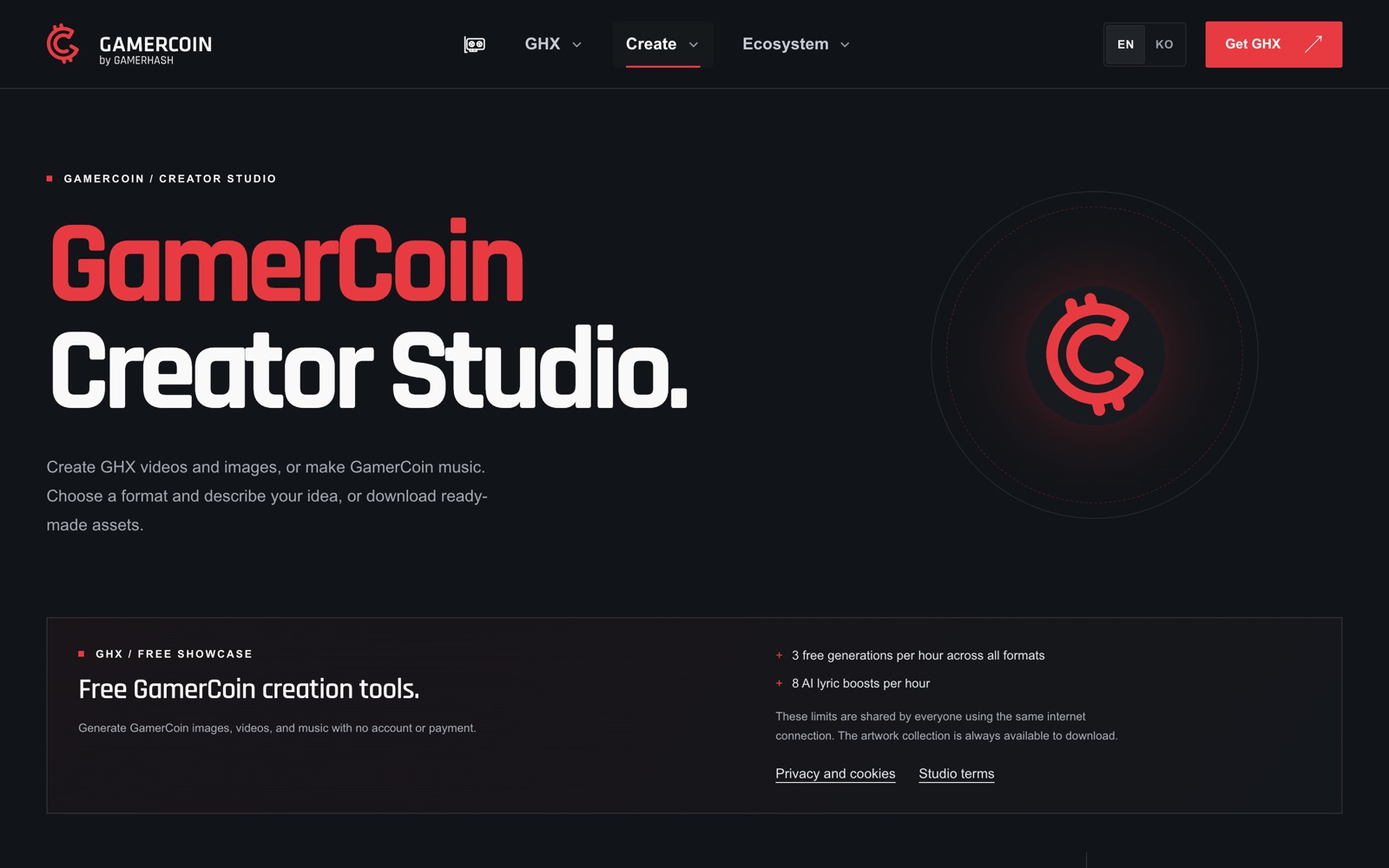 GamerCoin Creator Studio