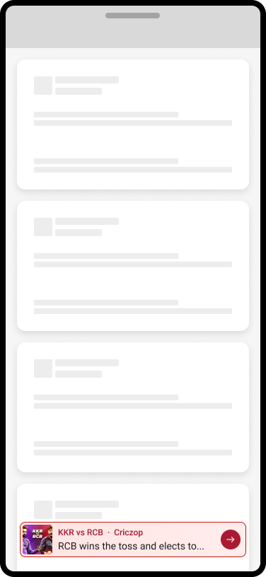 Criczop Web Widget - Mobile Expanded