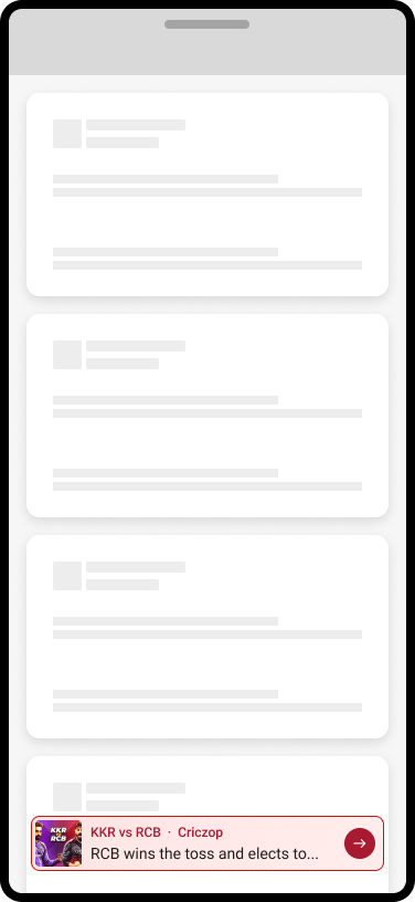 Criczop Web Widget - Mobile Expanded Criczop Web Widget - Mobile Expanded