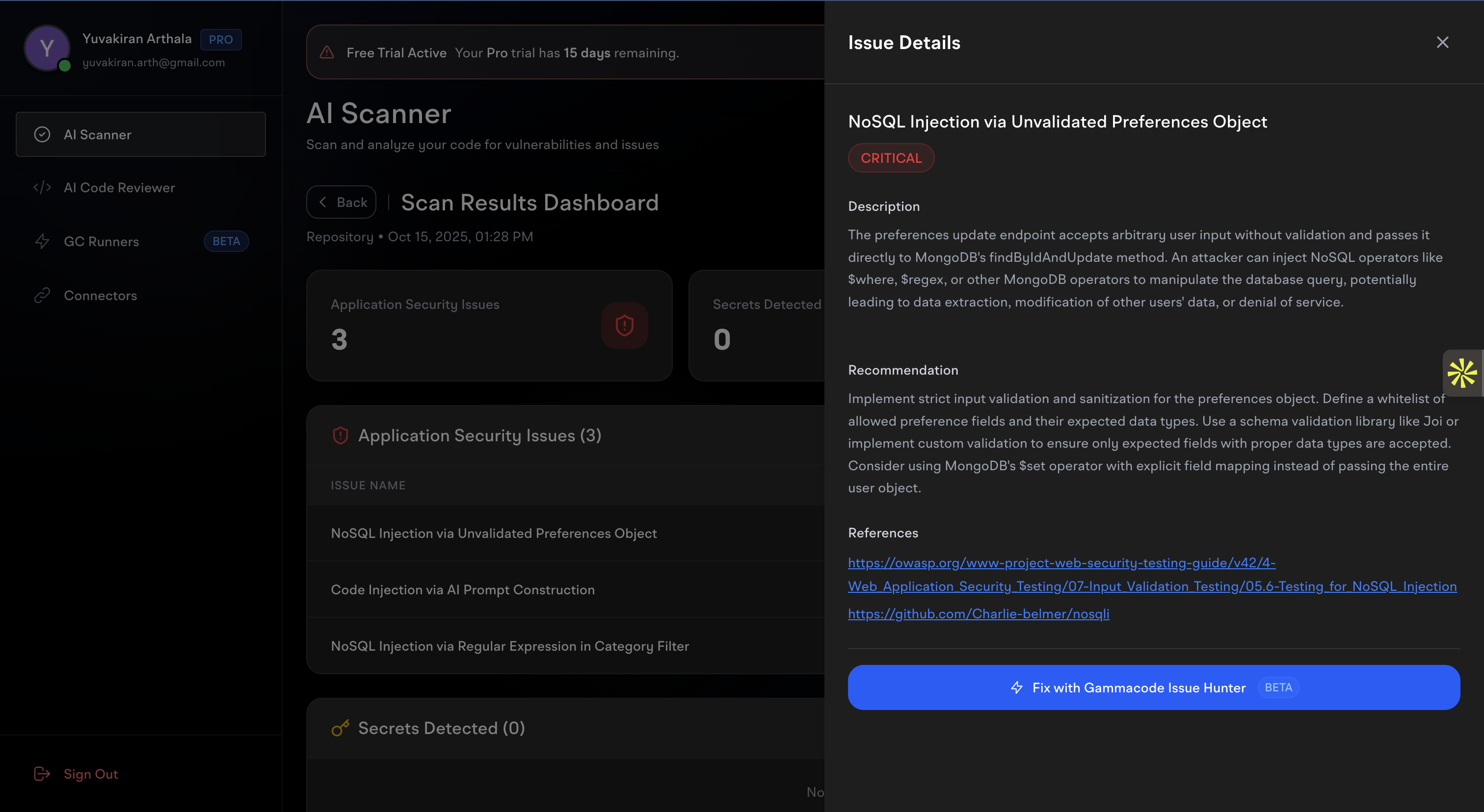 Issue Details and Fix