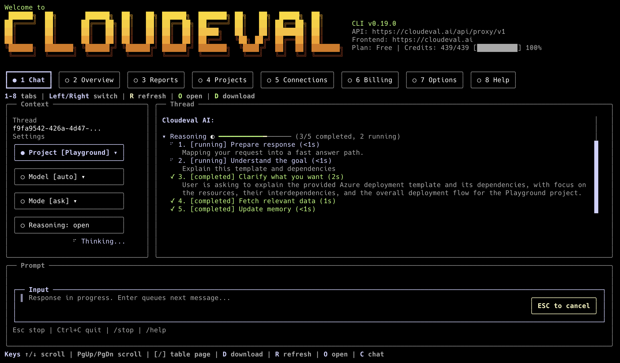 CLI overview - CloudEval AI Docs