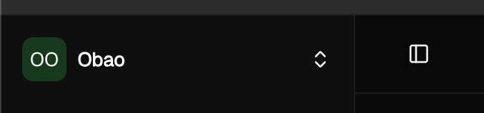 Sidebar chain selector