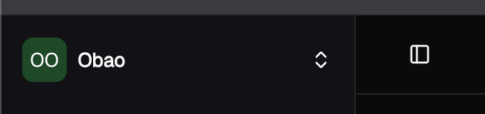 Sidebar chain selector