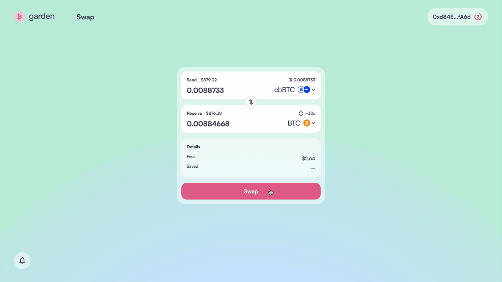 Configure WBTC to BTC swap