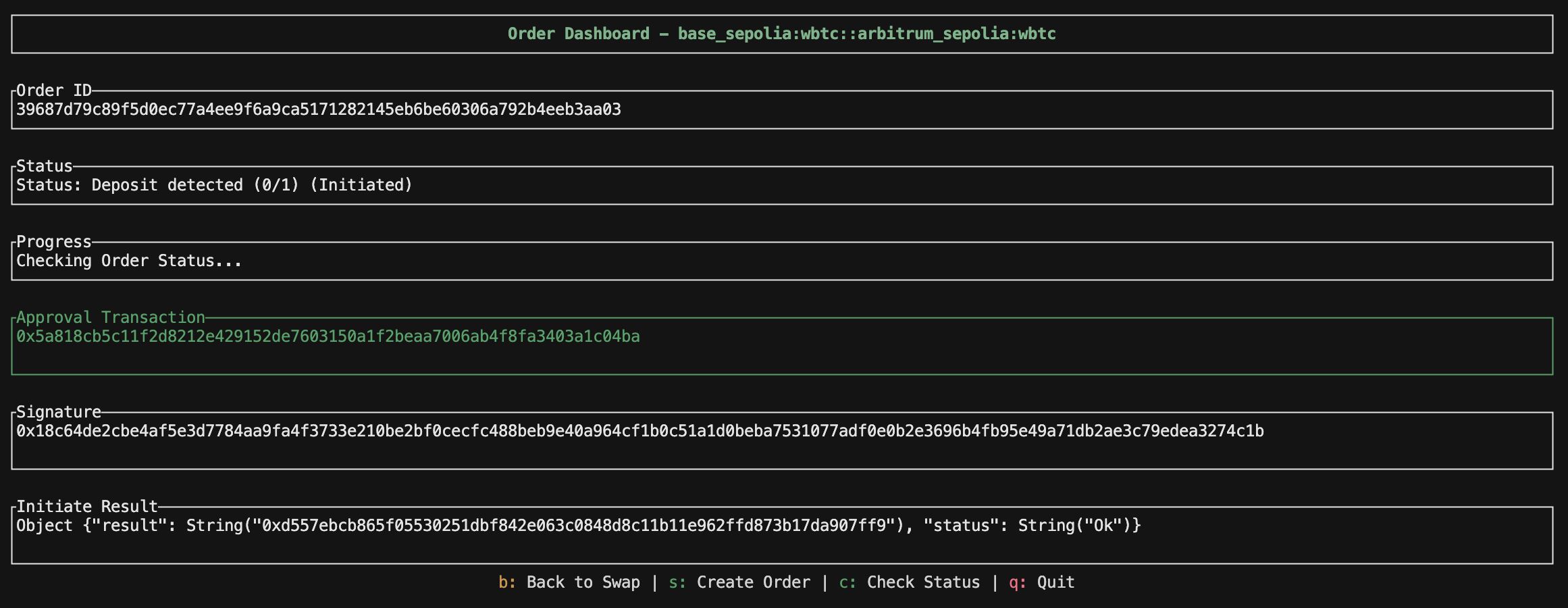 Initiate Transaction