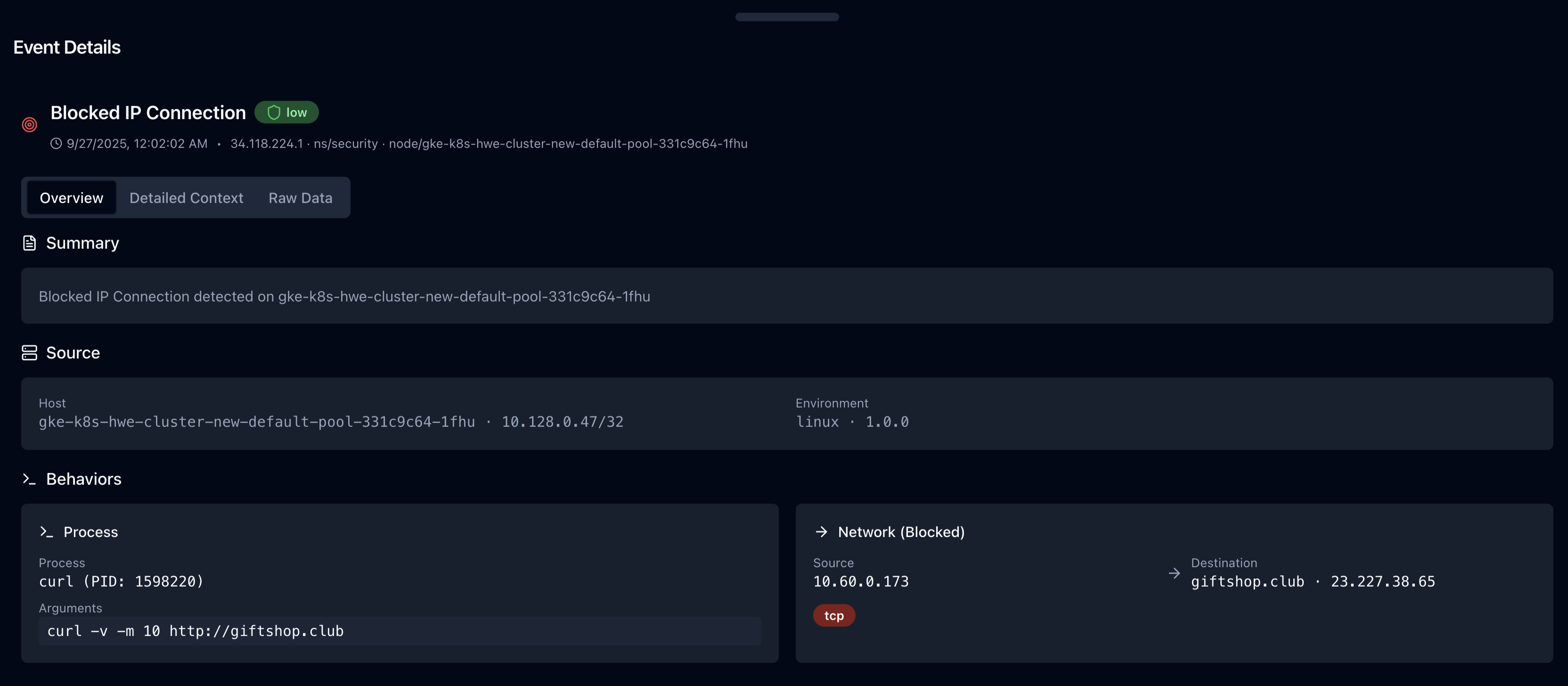 Detailed agent view showing system information and metrics