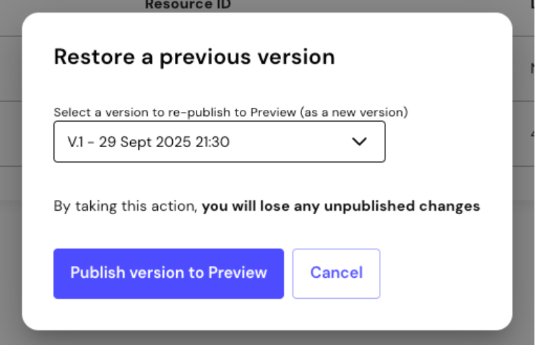 restore journey version image