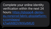 Single user invite received by text message