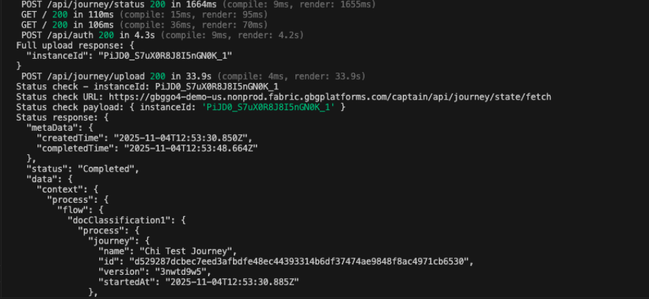 Document modules in journey builder