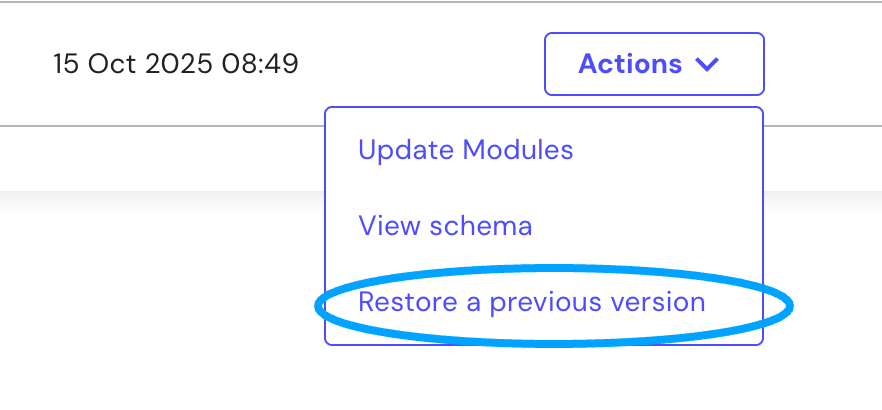 How to restore journeys to a previous version - GBG Documentation