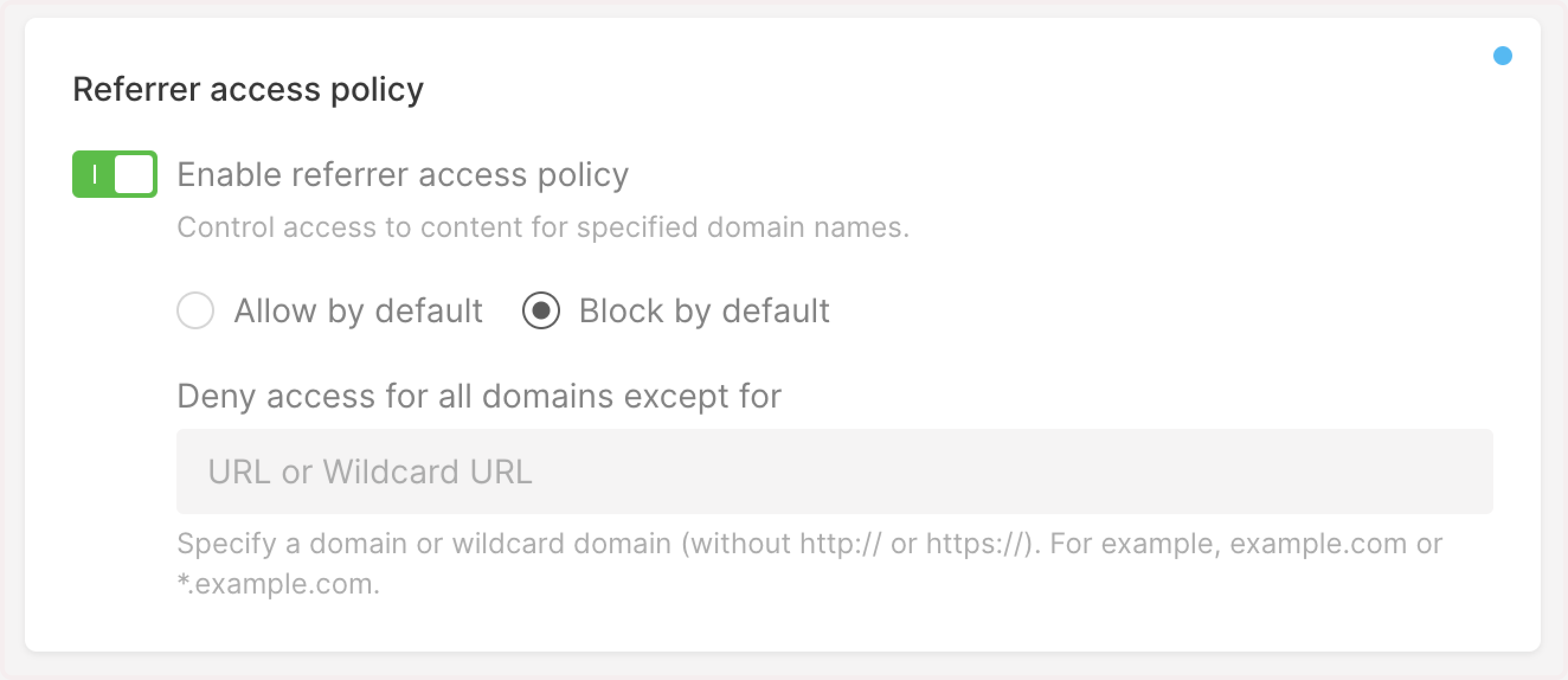 Block referrer policy